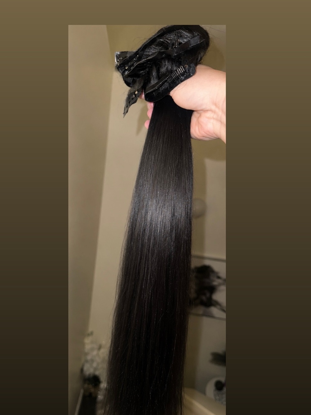 Black Straight Women's Hair Extension - Sleek Natural Shine